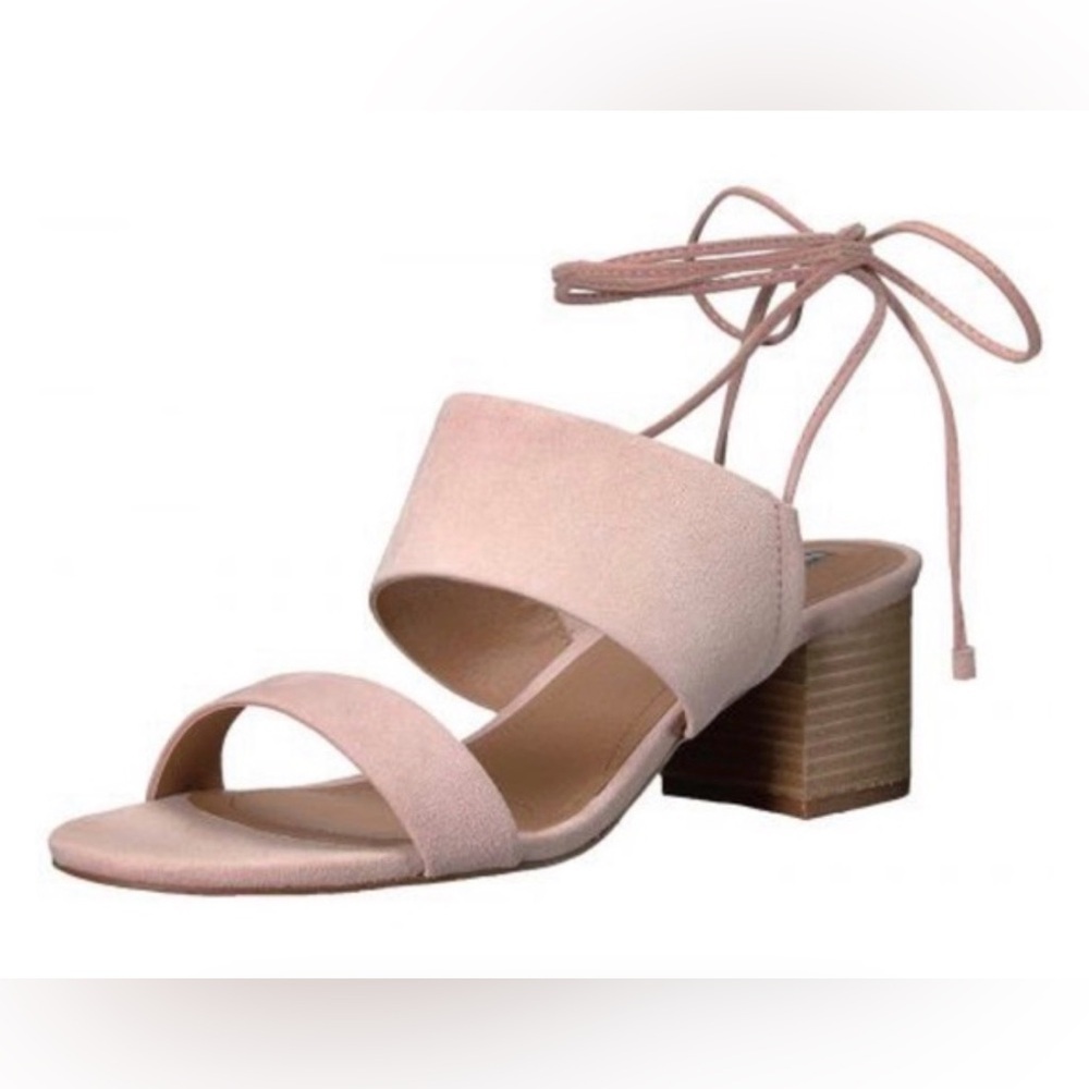 Tahari Doe Ankle Wrap Suede Block Heel Sandals